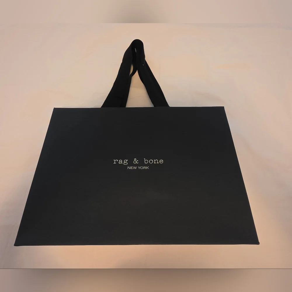 Authentic Rag & Bone Black Shopping Bag – 20”x 15”x 6” Large with Fabric Handles